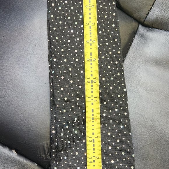 NWT, FACTORY SEALED. Madison Ave Black Rhinestone Embellished Knee High Socks - Picture 5 of 5